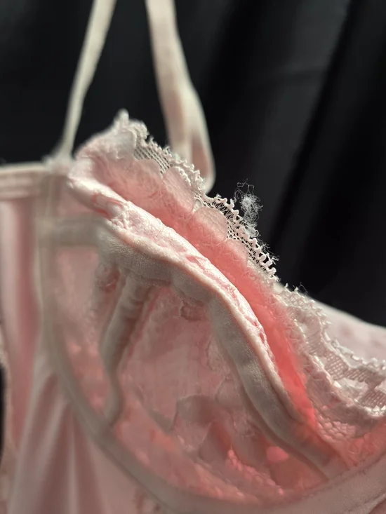 Women's Lace Bustier Corset Top - Pale Pink - Picture 5 of 9